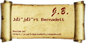 Jójárt Bernadett névjegykártya